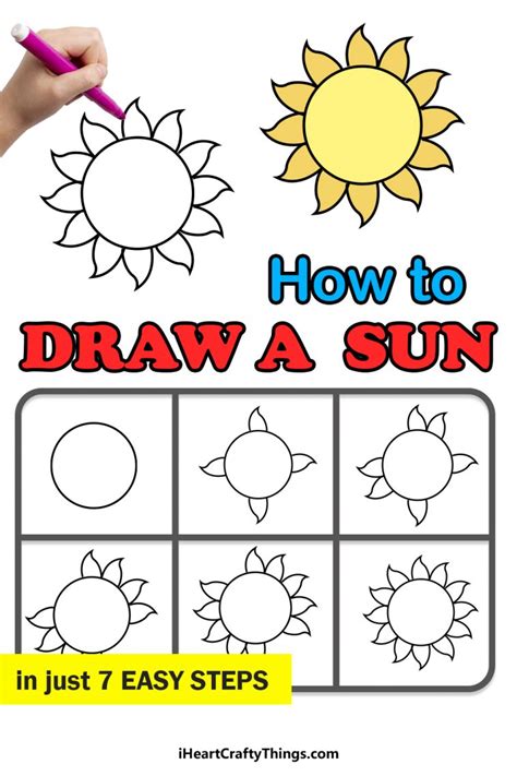 drawing ng araw|How to draw The Sun Step by Step .